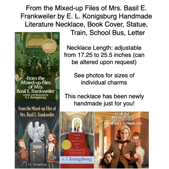 Mixed-up Files of Mrs. Basil E. Frankweiler by Konigsburg Handmade Book Necklace - Picture 14 of 15